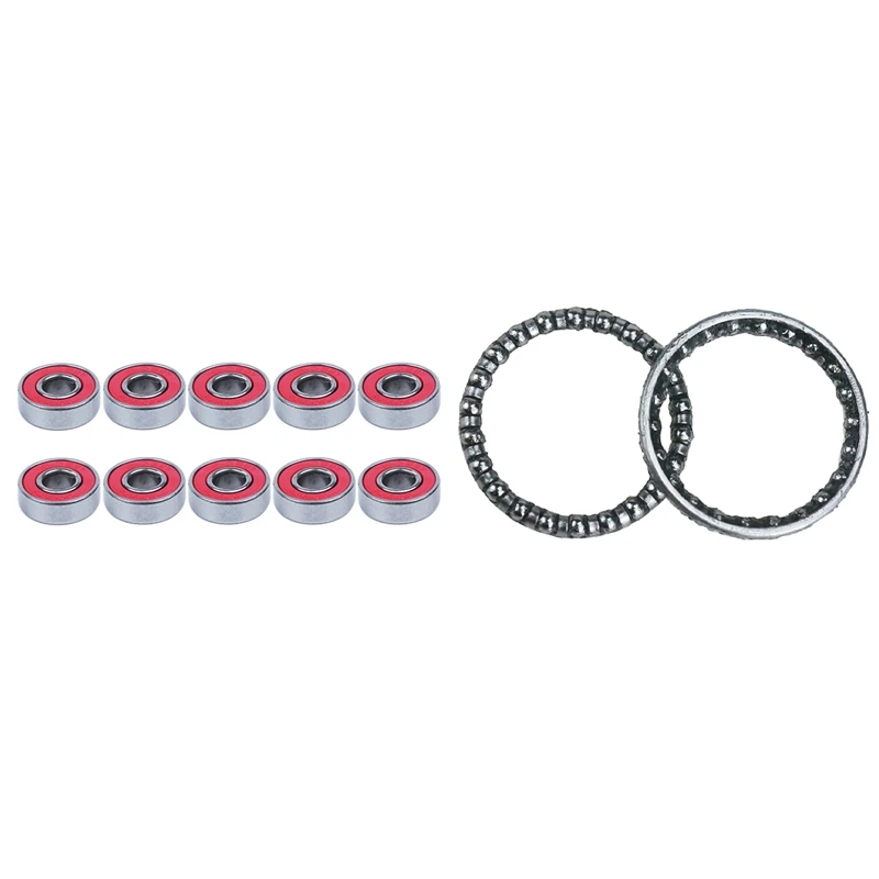 

Подшипник вилки, вращающиеся части, вертикальный стержень, вращающийся шарик с 10 шт. ABEC-9 608-RS, скейтборд