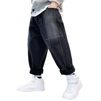 5 14 years boys denim pants korean style fashion spring autumn cotton loose pants teenage kids childrens leisure sport trousers