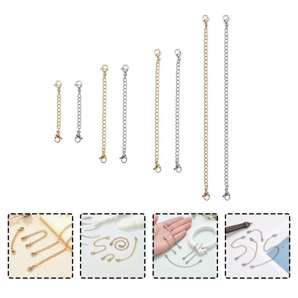 

Extender Chain Clasp Stainless Steel Lobster Anklet Removable Ends Bothheadeddouble Accessory Bracelet Necklace