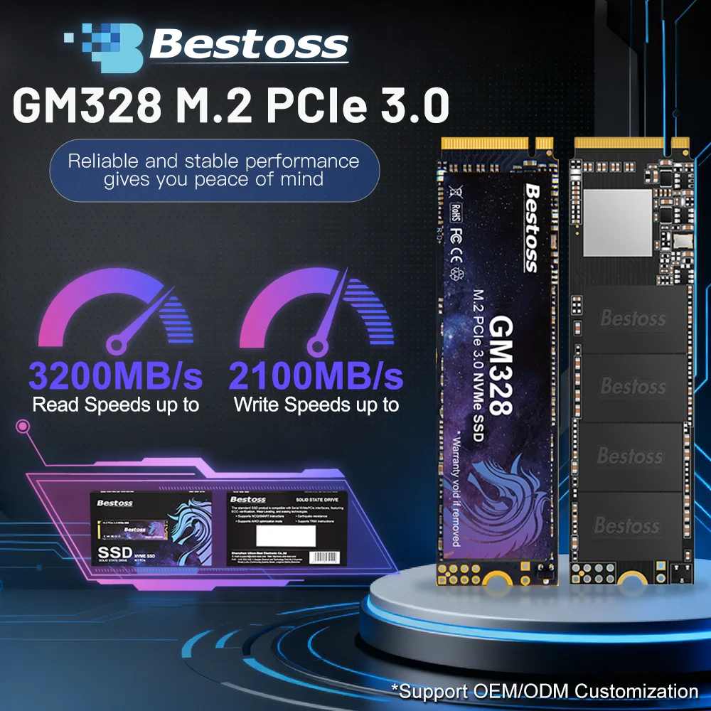 Bestoss SSD M2 NVMe PCIe 3.0 128GB 512GB 256GB 1TB 2TB SSD M.2 2280 ハードドライブディスク 内蔵ソリッドステートドライブ