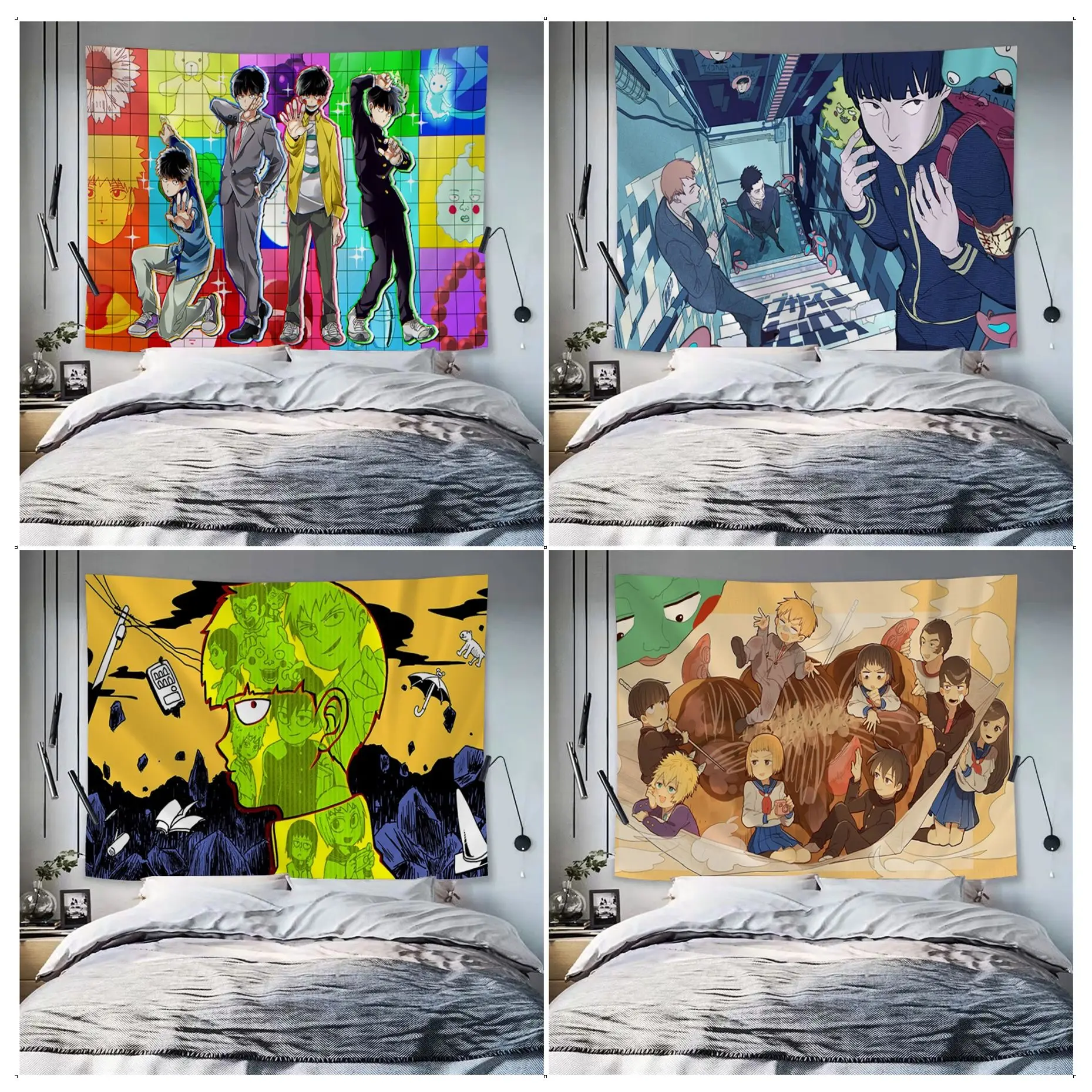 

Anime Mob Psycho 100 Tapestry Art Printing Art Science Fiction Room Home Decor Art Home Decor