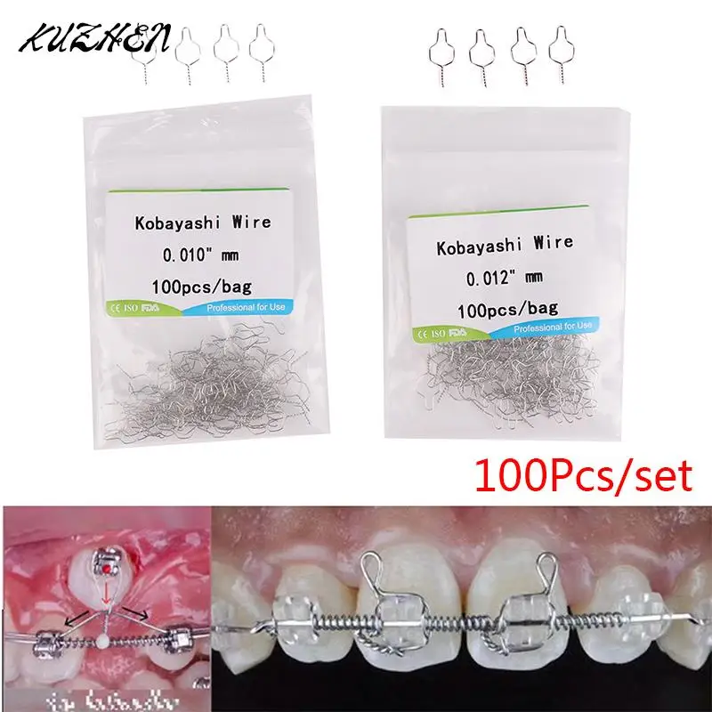 

100 шт./упаковка, Ортодонтическая металлическая лигатурная проволока