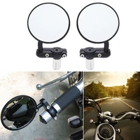 2pcs universal motorcycle mirror aluminum black 22mm handle bar end rearview side mirrors motorcycle accessories