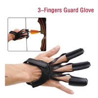 1pcs bow arrow microfiber 3 fingers guard glove outdoor sports archery recurve traditional