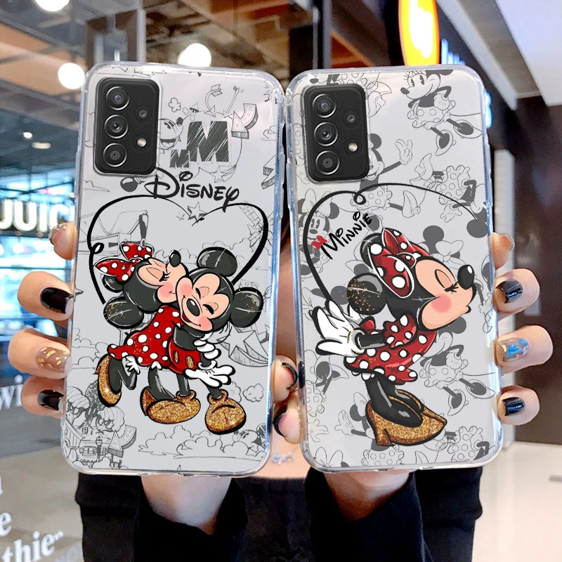 

Minnie Mickey Cute For Samsung Galaxy A04 A04E A42 A12 A02S A91 A81 A71 A51 A41 A31 Silicone Transparent Phone Case Coque Capa