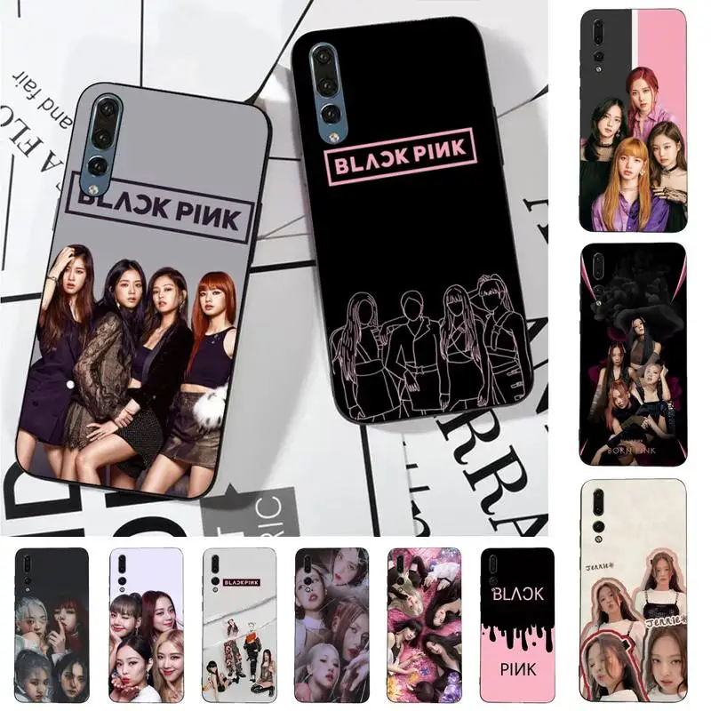 

PINKS AND BLACK Phone Case for Huawei P30 40 20 10 8 9 lite pro plus Psmart2019