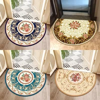 ethnic style half round bath door mat water absorbent anti slip floor mat entrance bedroom mats carpet bathroom rugs