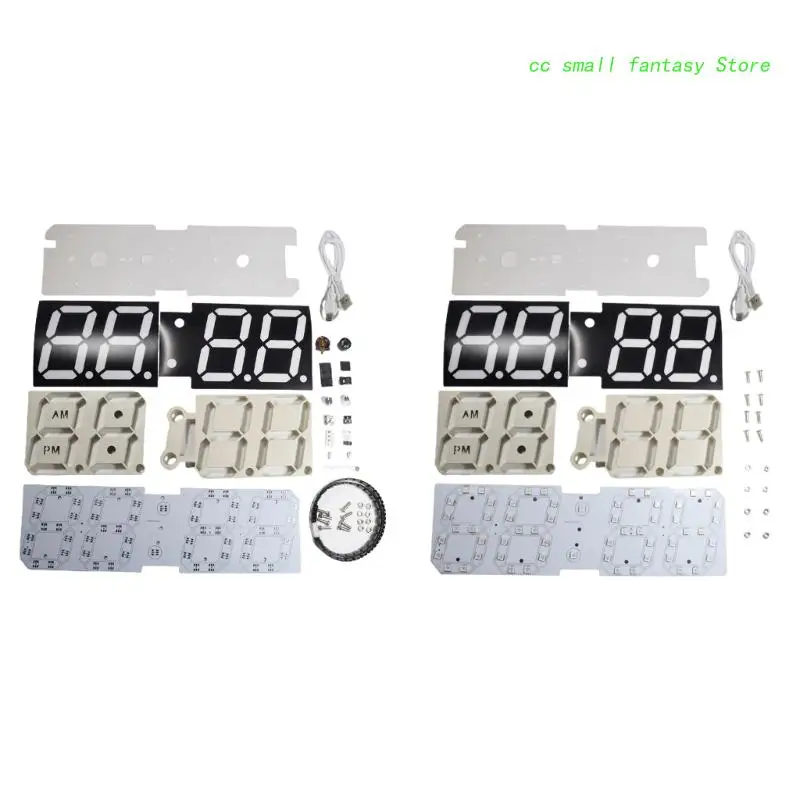 

Led Digital Alarm Wall Clock Table Clock Small RGB Clock 24-Color Switchable Night Light for Bedroom Living Room Kitchen