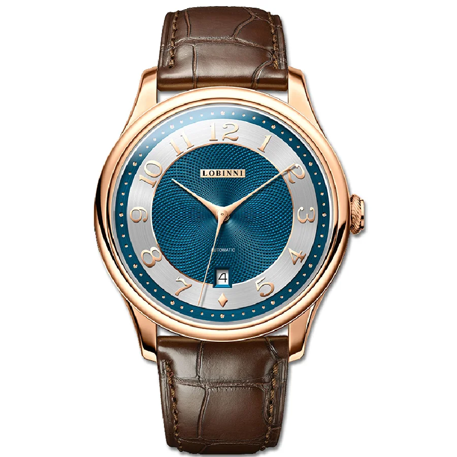 

Lobinni Men Luxury Watch 41MM Vintage Automatic Watches Mechanical Wristwatch 50M Waterproof Sapphire Butterfly Clasp Date