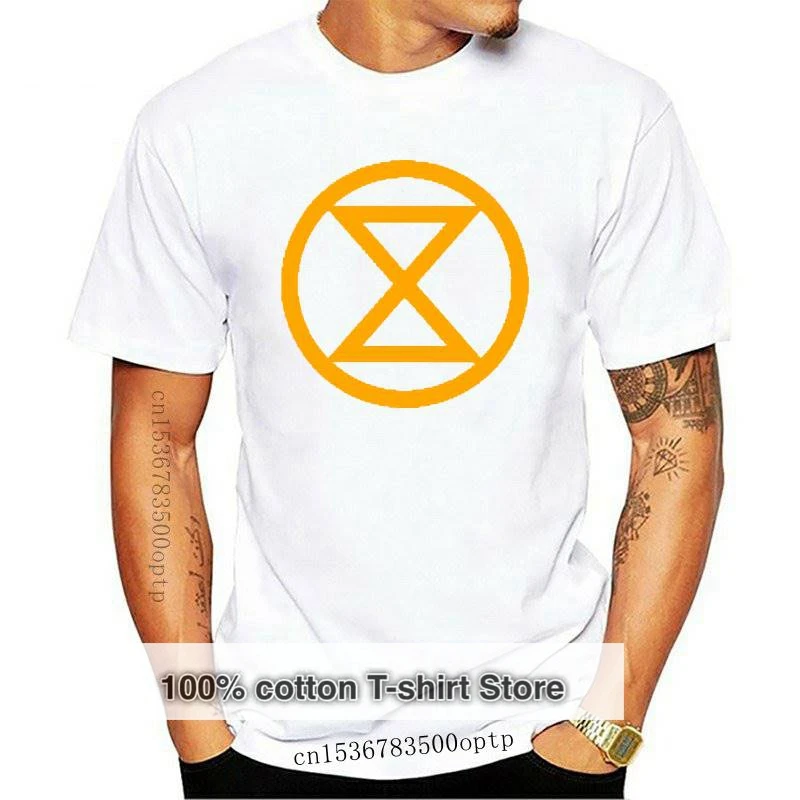 

Новинка (логотип оранжевого цвета) футболка с изображением вымирающего мятежа, футболка с изображением климатического мятежа ChangeUnisex