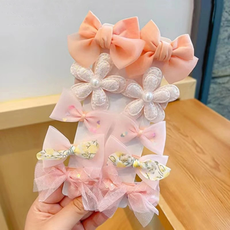 

Baby Hairpins Lovely Flower Hair Clip Set 10Pcs Hair Pin Set for Little Girl Spring Hairclip Fashion Hair Accessories QX2D