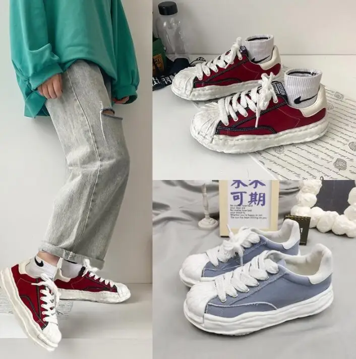 

2022 new thick-soled sports shoes women's shoes student shoes breathable multi-color women's sports shoes size 35-40