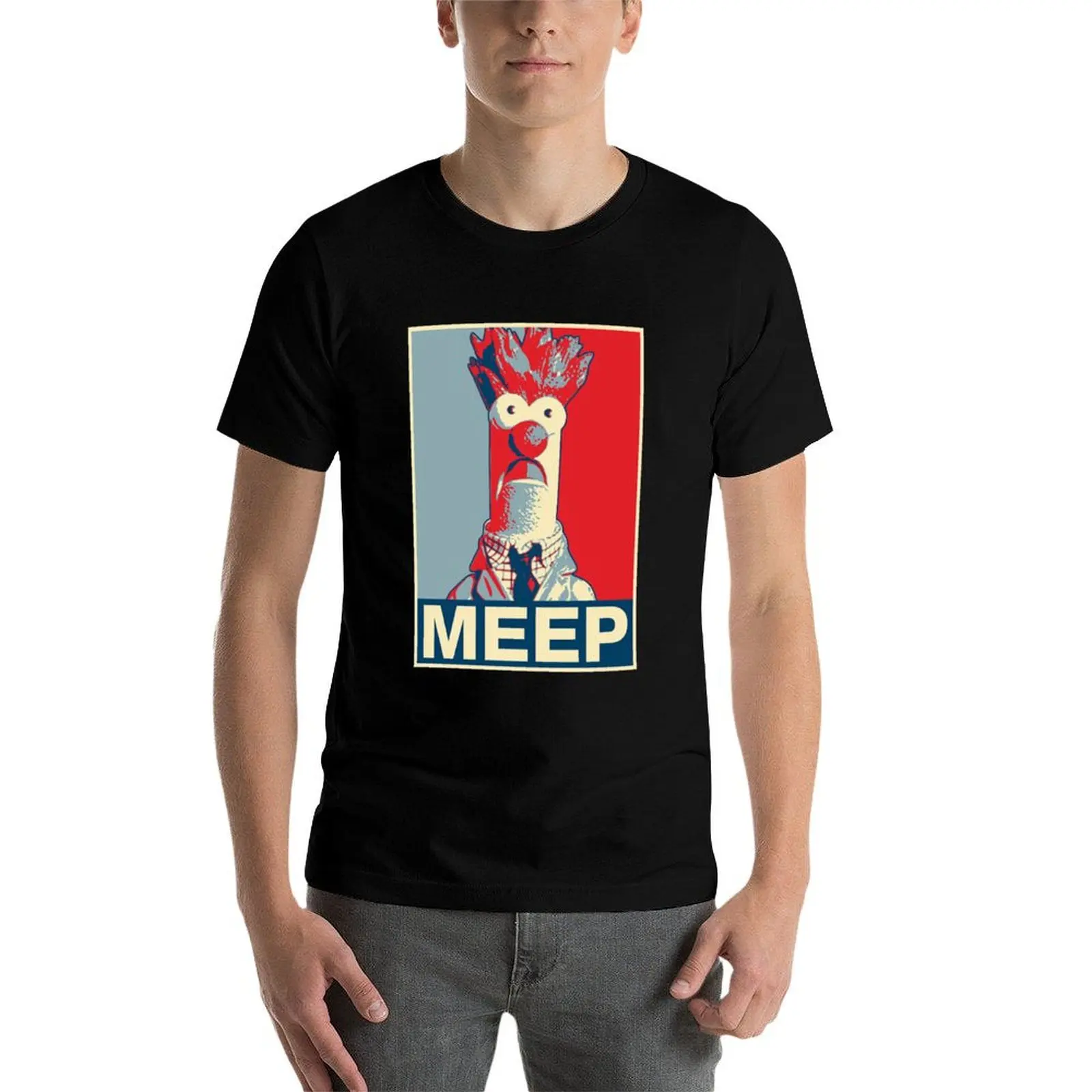 Фото Футболка Beaker Meep Pop Art, повседневная футболка больших размеров №4