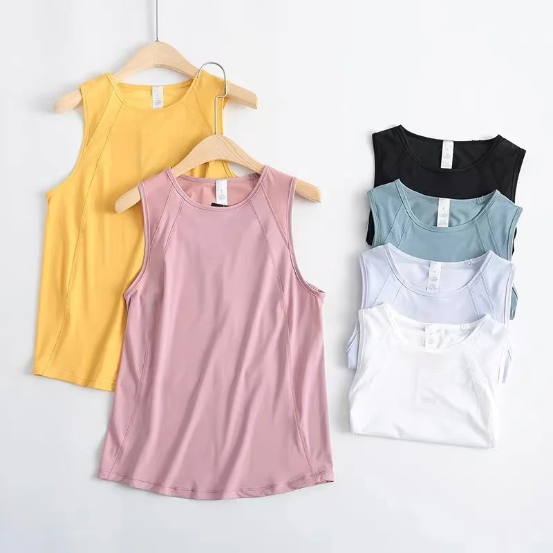 Lulu Buttery Soft Yoga Top For Women Loose Fit Workout Tank Gym Wear Sleeveless Back Hollow Out Sportswear Running Sport Shirts