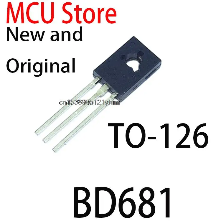 10 шт, новый и оригинальный TO-126 NPN Darlington, новый оригинальный BD681