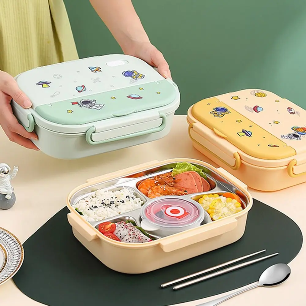 

capacity Microwave Sealed Waterwash for Students Office Workers with Soup Bowl Tableware Bento Box Five Grids Lunch Box