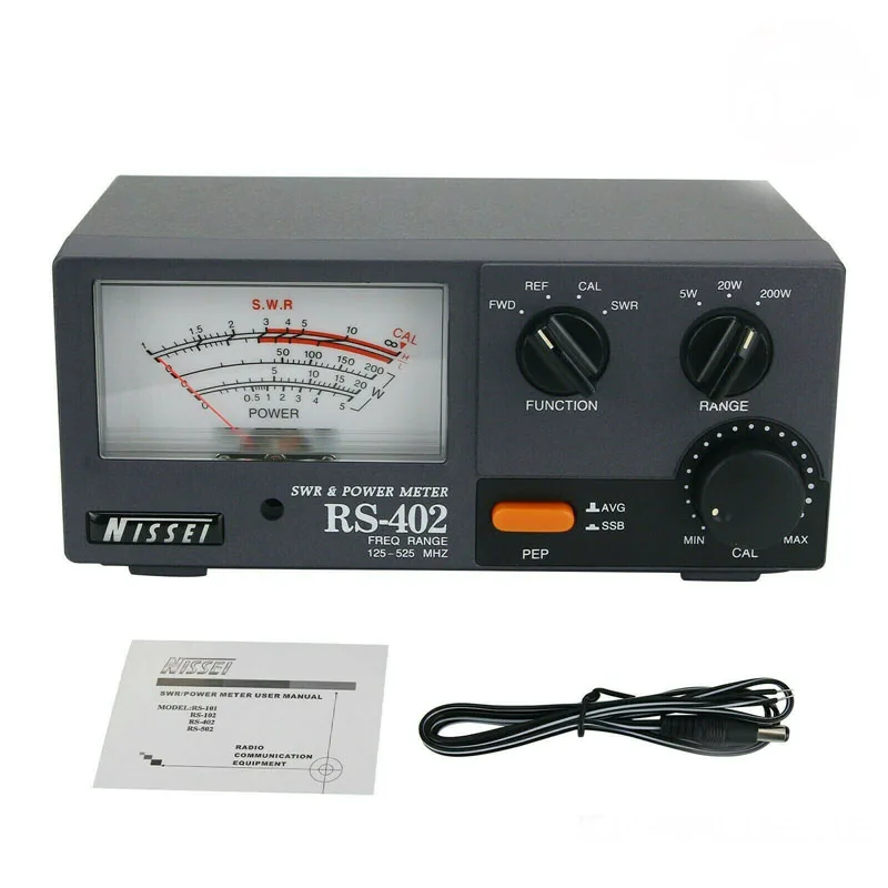 Original NISSEI RS-402 Watt Tester 125-525MHz 200W HF VHF UHF Radio Communication Transceiver Power SWR Meter RS402 Taiwan