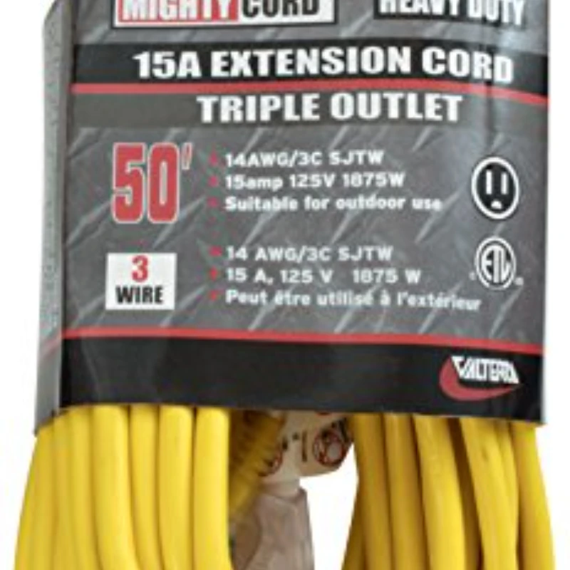 

Mighty Cord A10-5014TTE 50' 15A 14/3 Triple Outlet Extension Cord (Carded)