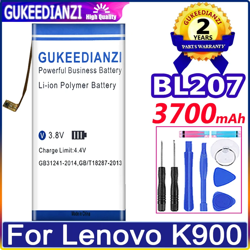 

Bateria BL207 BL 207 3700mAh Large Capacity Replacement Battery For Lenovo K900 K 900 Mobile Phone High Quality 0 Cycles Battery