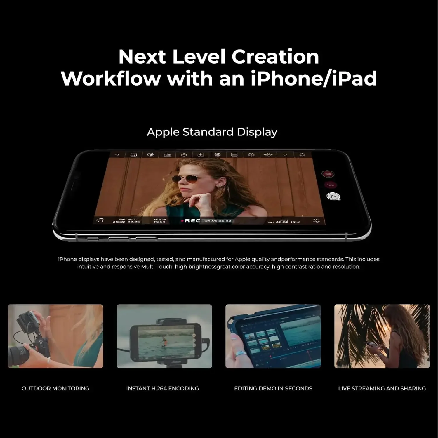 Фото Новый 2026 Accsoon SeeMo 4K (UIT03) — Монитор с поддержкой передачи видео для iPhone/iPad, HDMI, iOS, для камер №1