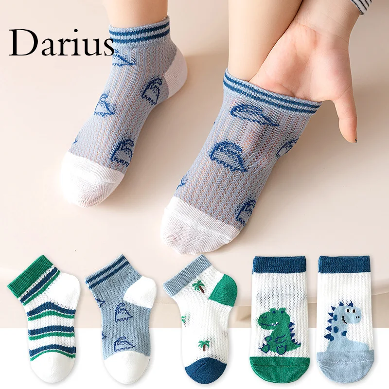 

5 Pairs/Lot Children Cotton Socks Cute Infant Baby Boy Girl Teens Ultrathin Casual Mesh Soft For 1-10Y Spring Summer Kids Socks