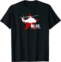 russia military helicopter mi 35 super hind men t shirt short casual 100 cotton shirts size s 3xl