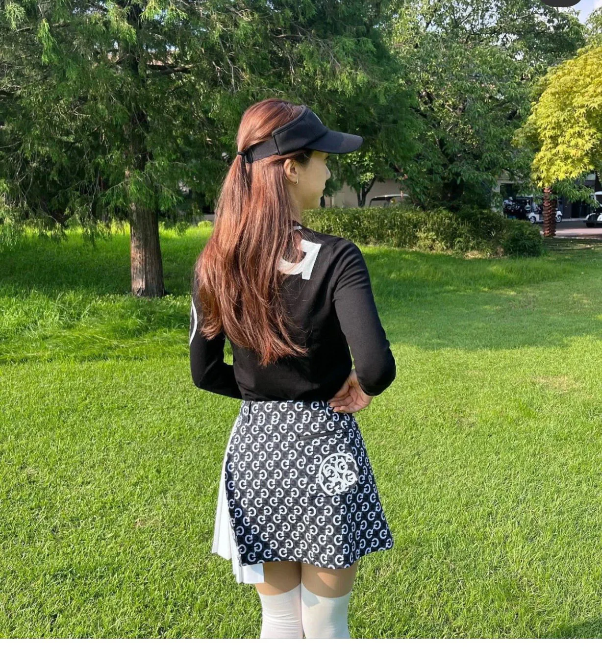 Autumn winter new golf ladies long sleeve sweater T-shirt knit fashion trend simple sports jersey women soft and comfortable