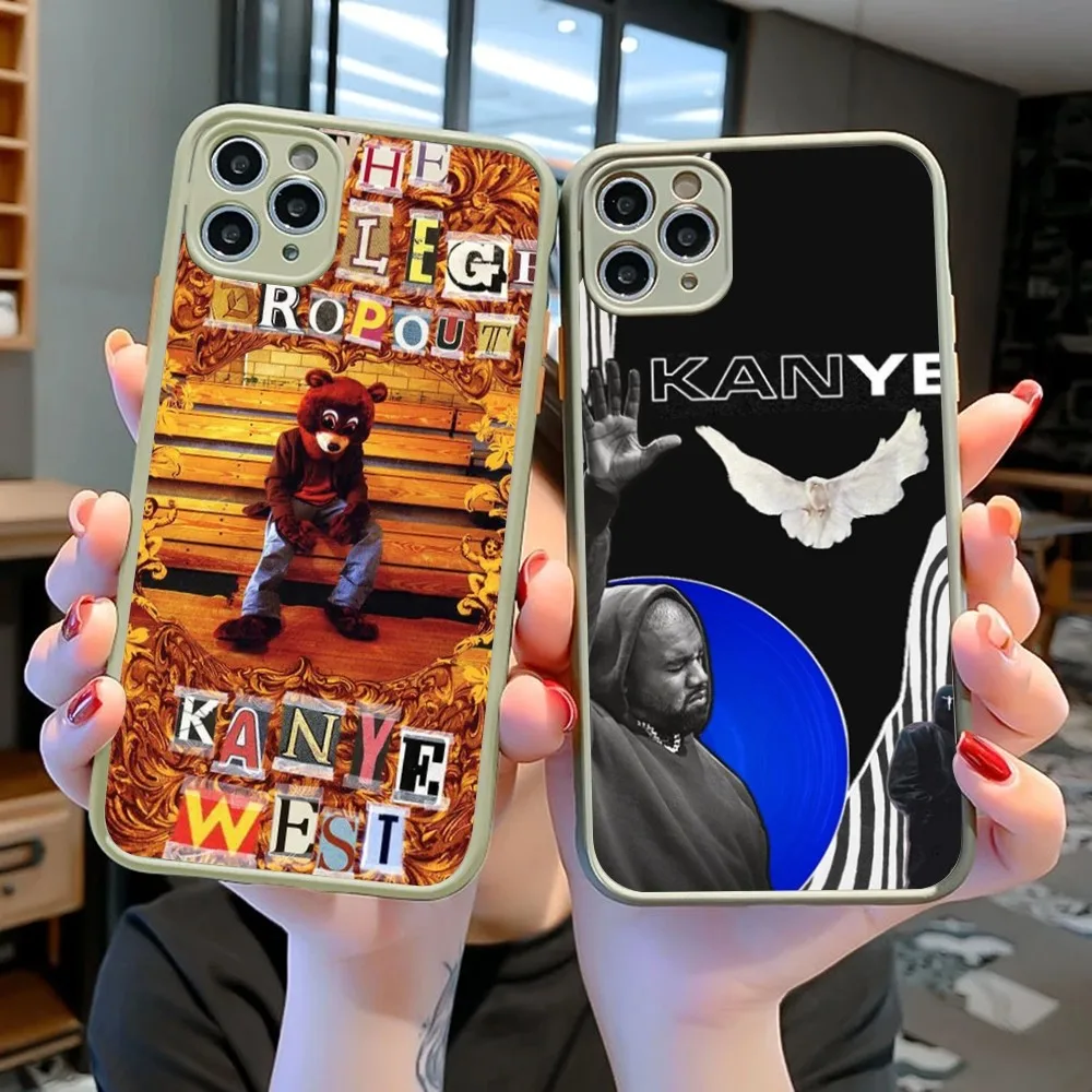 Famous Rapper K-Kanye W-West Phone Case For IPhone 14 11 12 13 Mini Pro Max 8 7 Plus X XR XS MAX Translucent Matte Cover