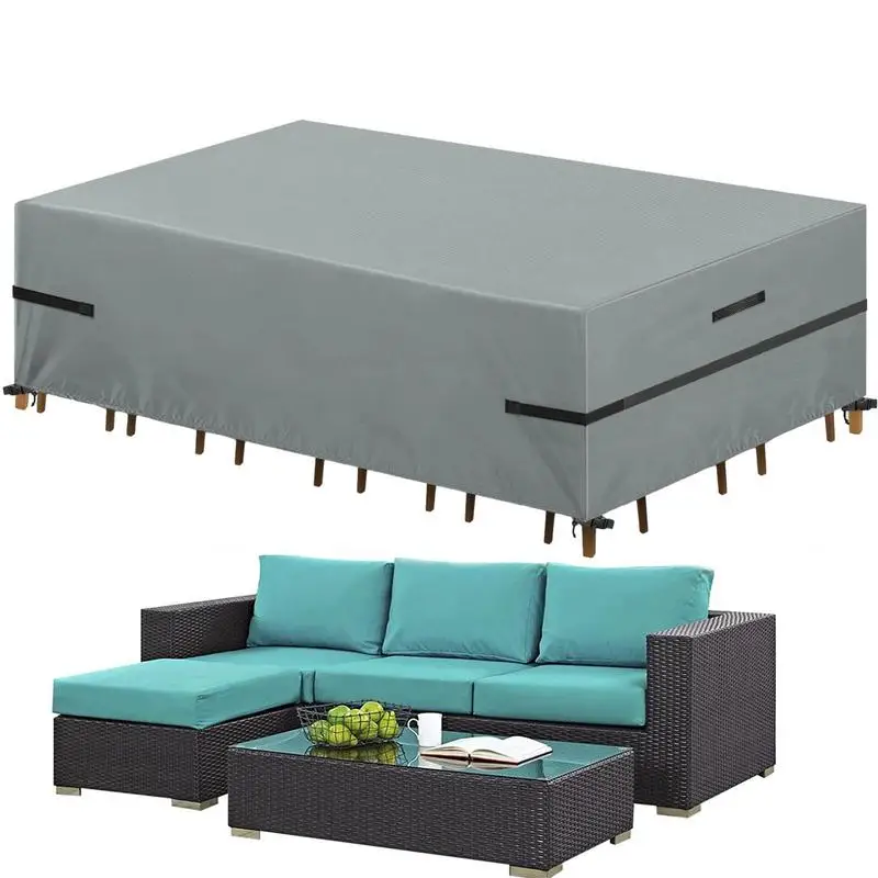 

Rectangular Outdoor Table Cover Windproof Outdoor Furniture Cover Dustproof And Tear-resistant Table Cover High-density 600D