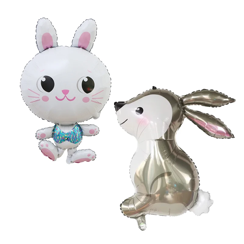 

50pcs 78x68cm Cartoon Rabbit Foil Balloons Jungle Bunny Forest Animals Helium Ballon Kids Toys Baby Shower Birthday Party Decorv
