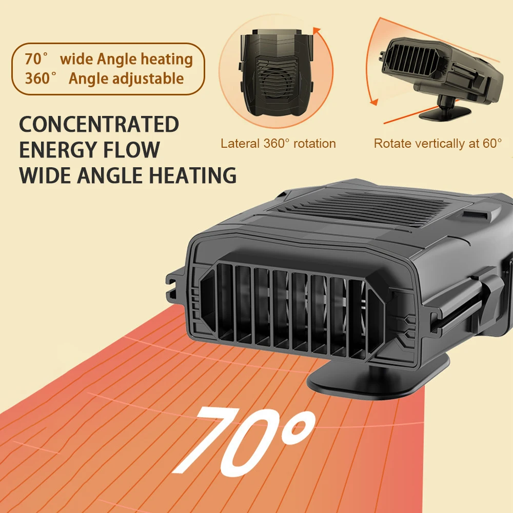 

Автомобильный обогреватель 4 в 1, 12 В, 120 Вт