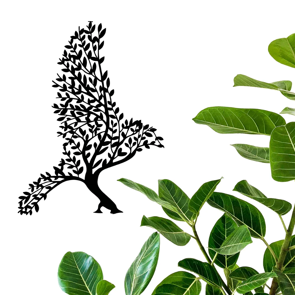 Изысканное креативное железное искусство с веткой дерева и украшением птиц для