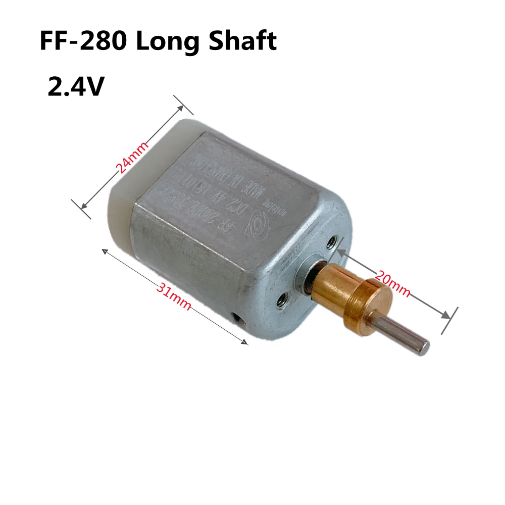 2.4V FF-280 Micro DC Motor High Speed for Hair Clipper/Shaving Knife/Razor/Boat/Car/Tank Model |