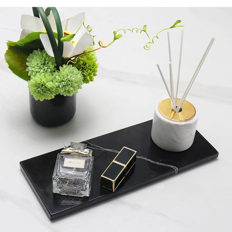 Европейский стиль роскошная бутылка для мыла под мрамор прямоугольный поднос