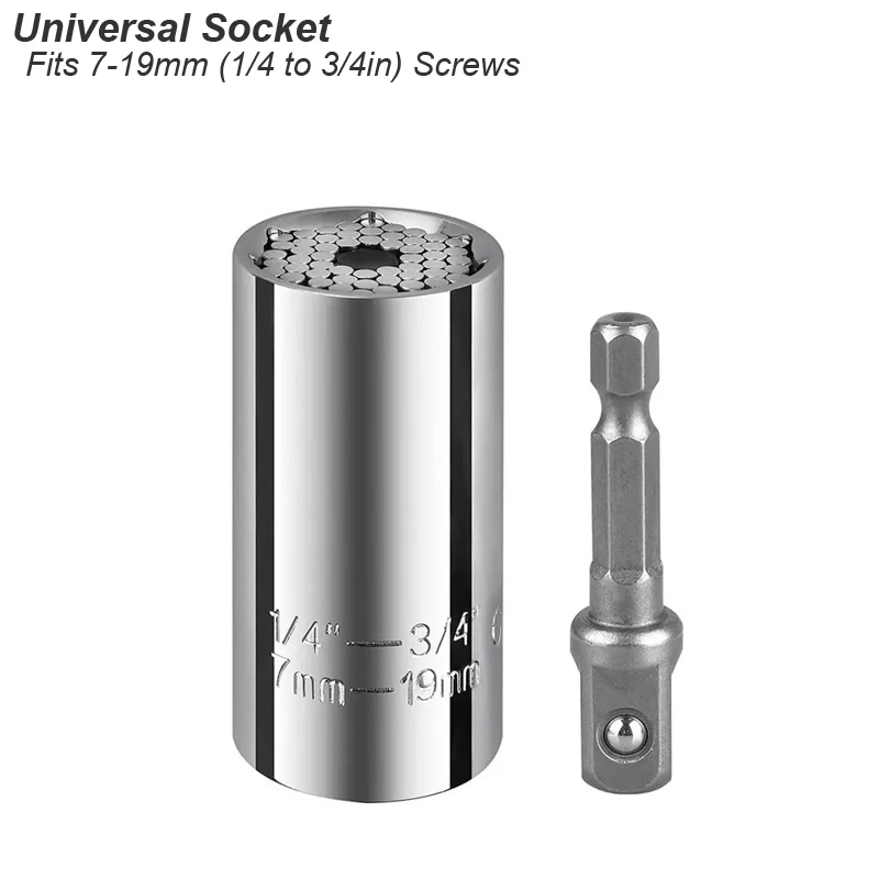 

Universal Socket Wrench Head Set 7-19mm