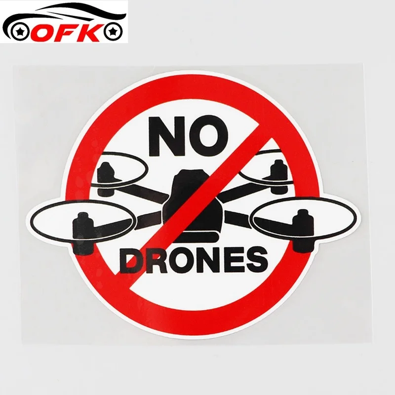 

Decal No Drones Zone Sign Funny PVC Car Sticker 14.8CM*11.5CM
