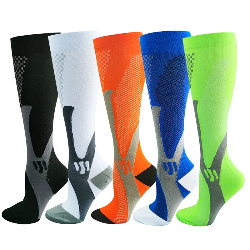 

Men Women Compression Socks Outdoor Sport Running Basketball Football Stockings Nylon Stretch High Stockings Soccer Socks