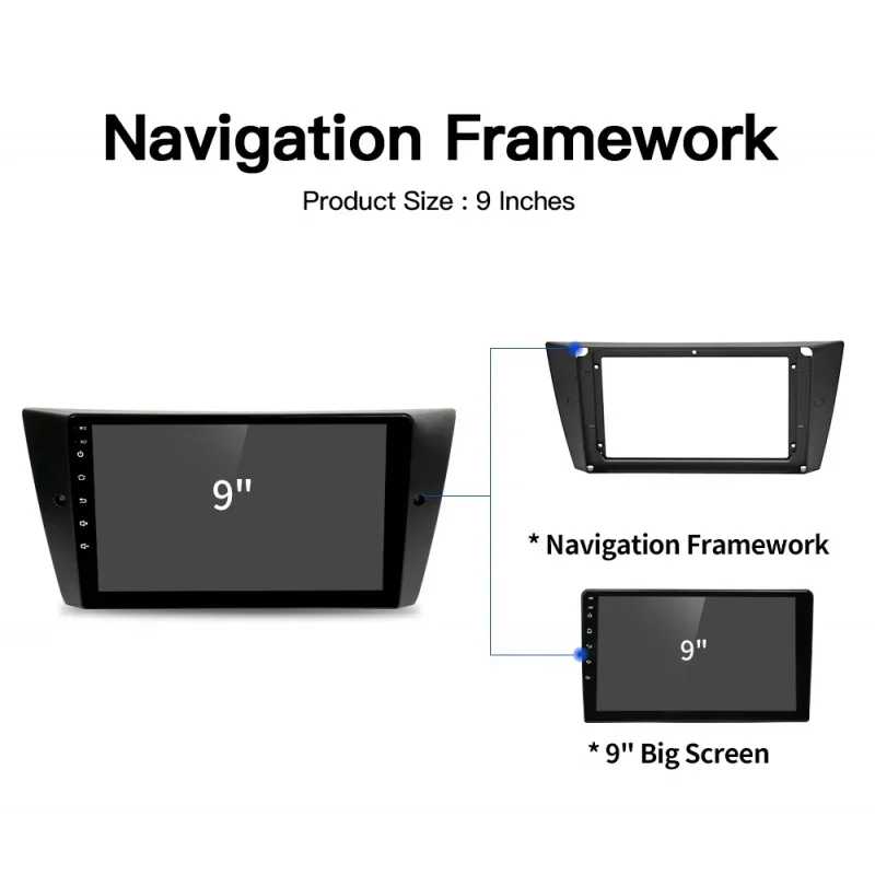 9-дюймовый адаптер автомобильной рамы для BMW 3 E90 E91 E92 E93 2004-2012 большой экран 2 Din android