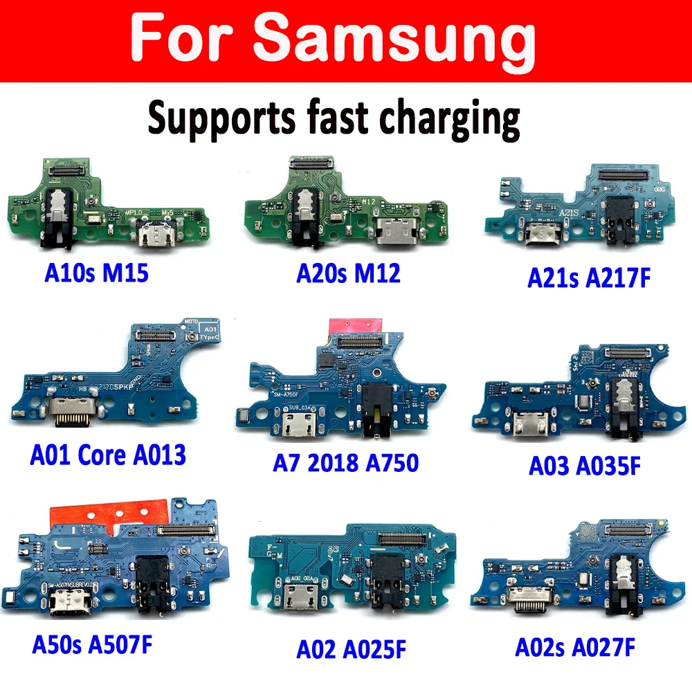Фото Новый протестированный USB-порт для зарядки, разъем, кабель для Samsung A10S, A20S, A30S, A50S, A21S, A01, A03 Core, A02S №2