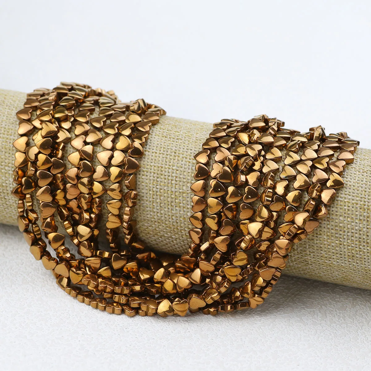 6 мм изогнутый персик сердце античный медный цвет гематит камень свободные