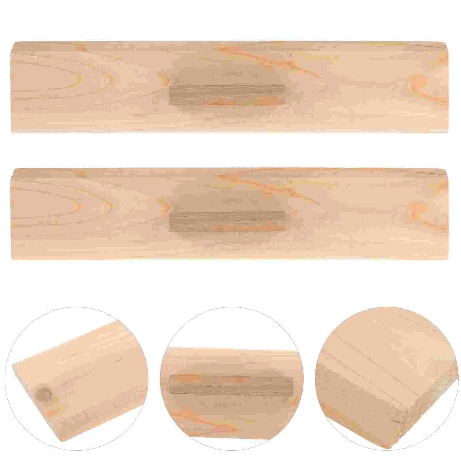 

2 Pcs Tofu Cubes Folding Quilt Wooden Plate Blankets Folder Stacking Quilts Tool