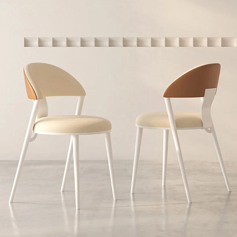 

Beige Art Dining Chairs Trendy Unique Floor Leather Dining Chairs Accent Nordic Sillas Para Sala De Estar Italian Furniture