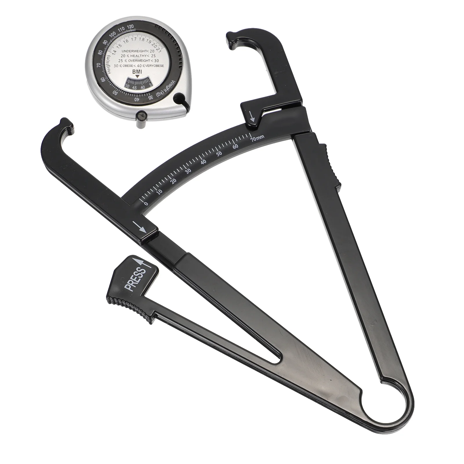 

Fat Body Caliper Tape Tool Calipers Measuring Measure Bmi Measurement Percentage Handheld Calculator Kit Weighing Pincher Pinch