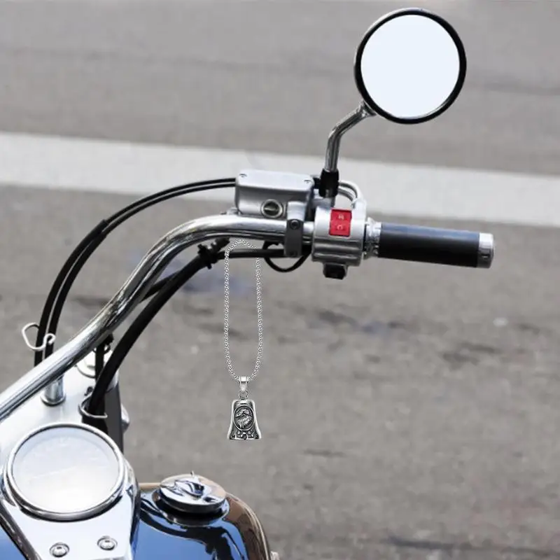 

Biker Motorcycle Bell Necklace Charm Men's Trend Jewelry Lucky Bell Pendant Angel Motorcycle Biker Bell for Electric Car BIkes