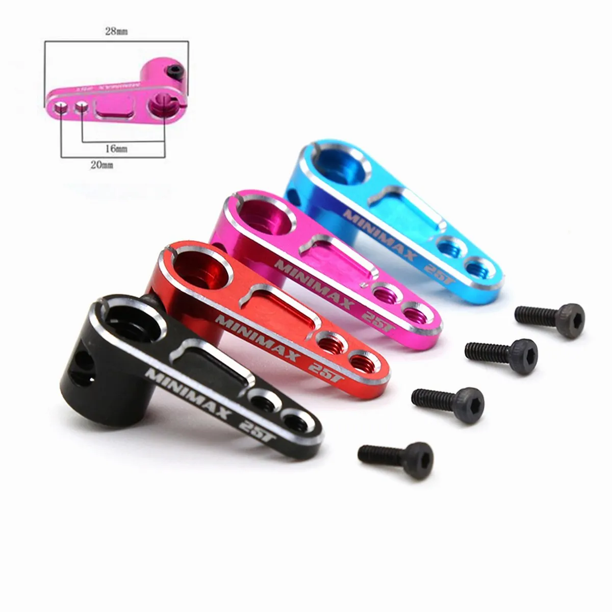 

5pcs Aluminum Alloy MINIMAX 25T Steering Servo Arm Horn Arm for Futaba RC Crawler Car