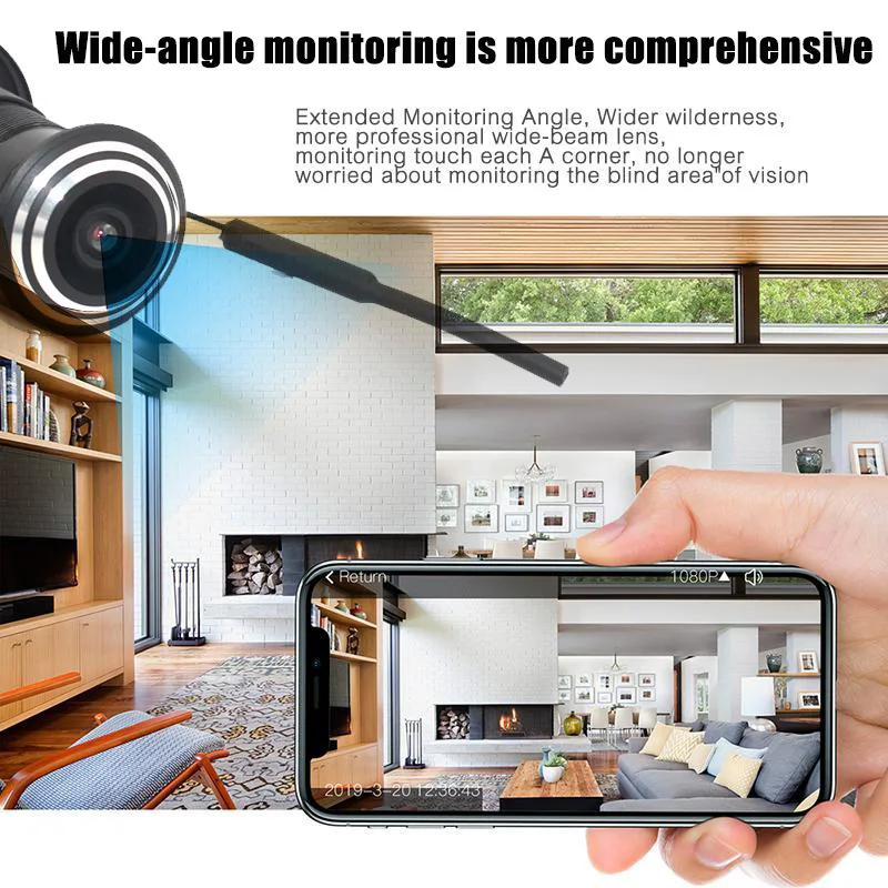 

Wide Angle Mini Wifi Port Eye Hole Ip Camera Remote Viewing With Speaker Tuya 1080p Camera Tuya App Audio Door Camera Alarm