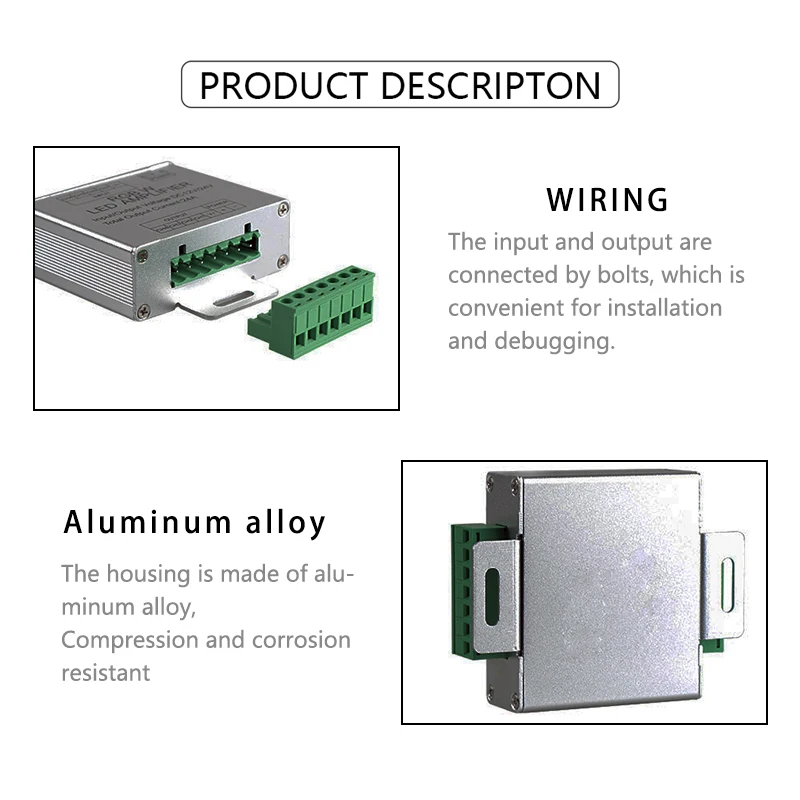 RGBW усилитель DC 12V 24V 24A алюминиевый корпус LED PWM сигнал повторитель удлинитель для