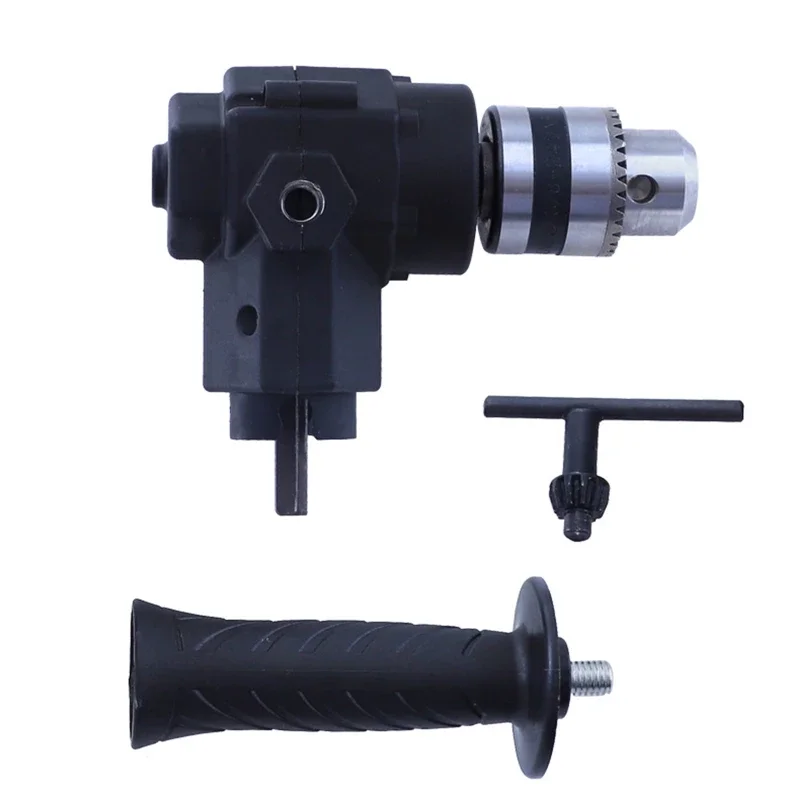 

Portable 90° Three Jaw Chuck Corner Impact Drill Adapter Right Angle Bend Extension Chuck Drill Adapter for Tool accessories