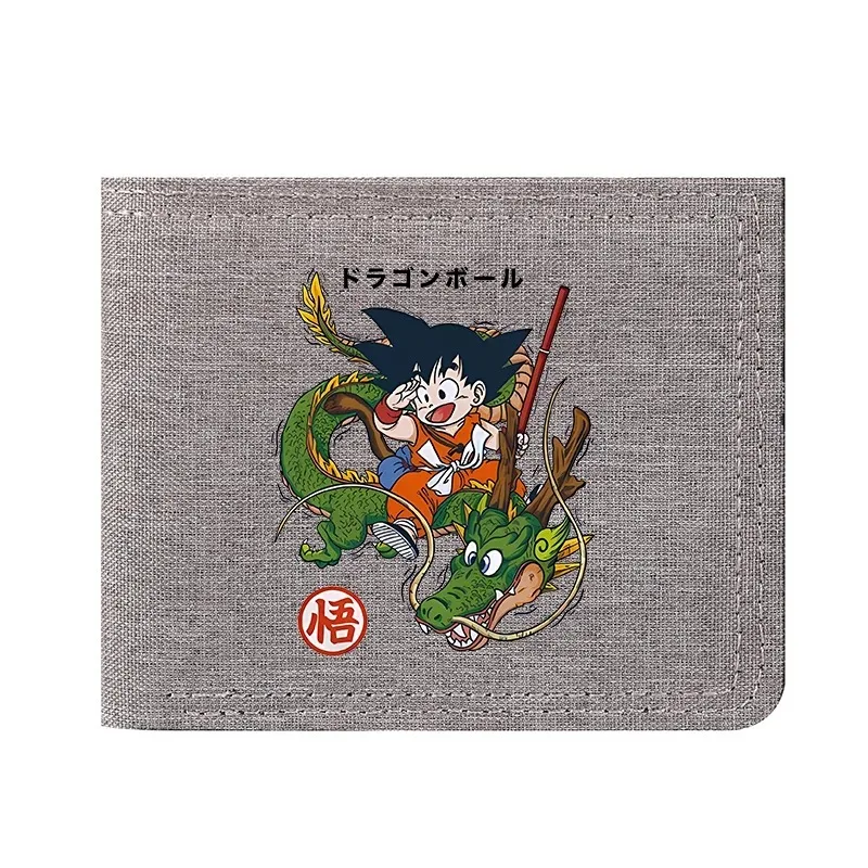 Фото Мужские кошельки Dragon Ball, модные зажимы для денег в стиле аниме с героями мультфильмов, держатель для кредитных карт в стиле хип-хоп для мальчиков, портативный карман-клатч, подарки на день рождения №2