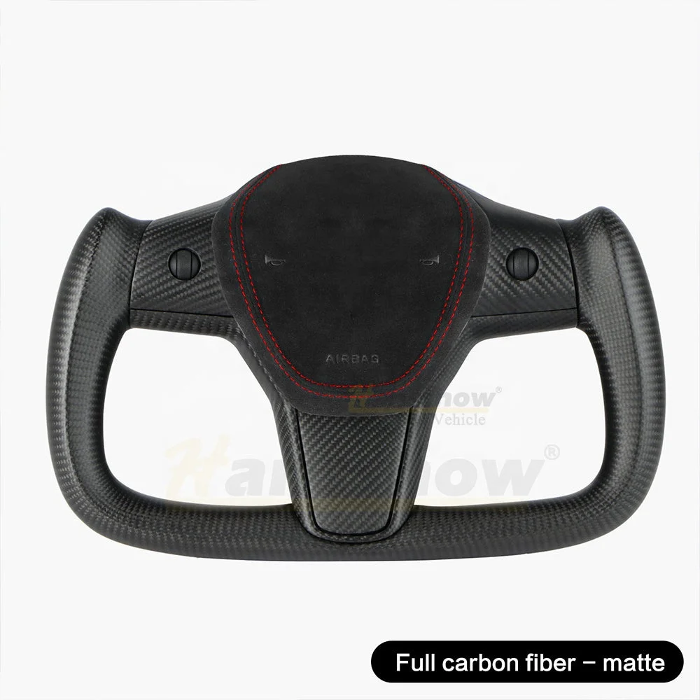 Рулевое колесо с подогревом Hansshow из углеродного волокна для модели Tesla 3/Y